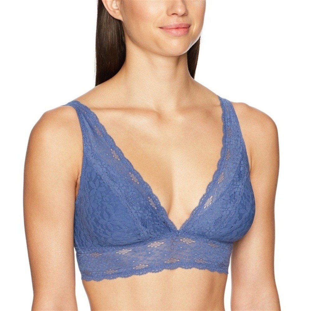 NWT Wacoal 30 Halo Lace Soft Cup Bra 811205 Medium Blue 130572